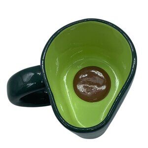 Tabitha Brown Avocado Shaped Stoneware‎ Mug 16 oz Stoneware Green Brown 3.5"